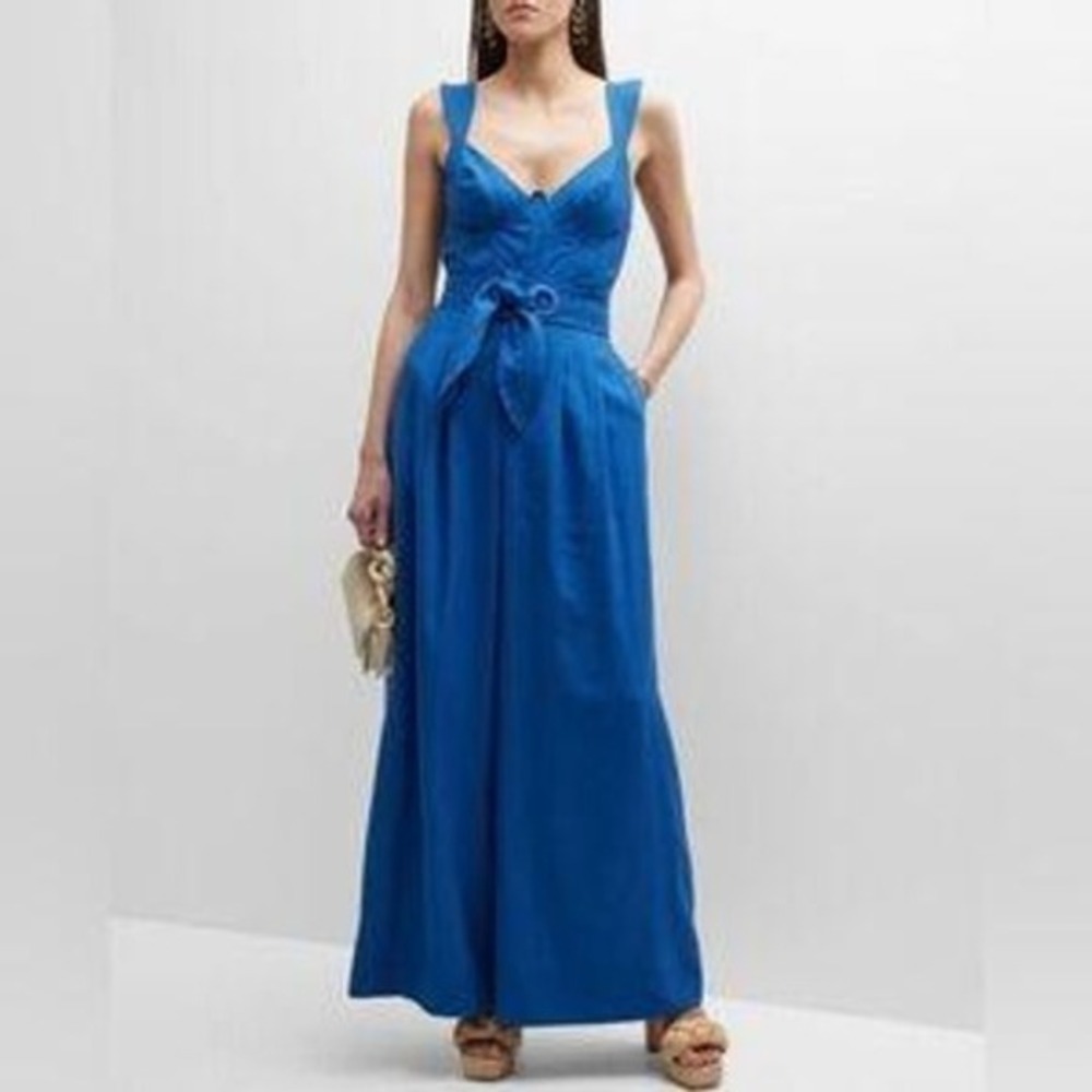 Farm Rio Dark Blue Jumpsuit - Size Medium- NWT - Picture 1 of 7